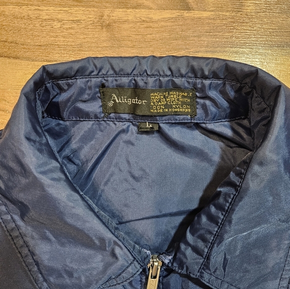 Vintage Alligator Nylon Windbreaker Jacket Made in Hong Kong Size Large 1980s - Picture 3 of 7